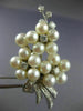 ANTIQUE LARGE 1.50CT OLD MINE DIAMOND & AAA PEARL PLATINUM 3D BROOCH PIN 23635