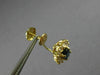 ESTATE 1.60CT DIAMOND & AAA SAPPHIRE 14K YELLOW GOLD FRENCH BACK EARRINGS #25277