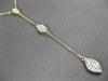 ESTATE .20CT DIAMOND 14KT YELLOW GOLD 3D CLUSTER LARIAT MARQUISE FUN NECKLACE