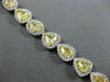 ESTATE 12.37CT WHITE & FANCY YELLOW DIAMOND 18K 2 TONE GOLD LOVE TENNIS BRACELET