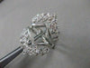 ANTIQUE DIAMOND 14KT WHITE GOLD FILIGREE ENGAGEMENT RING INSERT 27MM WIDE #21169