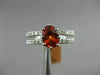 ESTATE 1.87CT DIAMOND & AAA ORANGE SAPPHIRE 14KT WHITE GOLD TWO ROW PROMISE RING