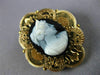 ANTIQUE VICTORIAN AAA BLUE CAMEO 14KT YELLOW GOLD HANDCRAFTED PENDANT #21626