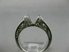 WIDE .75CT DIAMOND 14K WHITE GOLD TRIANGULAR FILIGREE SEMI MOUNT ENGAGEMENT RING