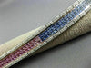 ESTATE 15.07CT DIAMOND & MULTI COLOR SAPPHIRE 14KT WHITE GOLD MULTI ROW BRACELET