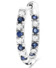 .64CT DIAMOND & AAA SAPPHIRE 14KT WHITE GOLD 3D INSIDE OUT HOOP HANGING EARRINGS