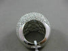 ESTATE MASSIVE 7.89CT DIAMOND 18KT WHITE GOLD MULTI ROW PAVE DOME SHAPE FUN RING