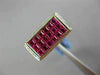 2.22CT DIAMOND & AAA PINK RUBY 18KT WHITE GOLD 3D RECTANGULAR INVISIBLE FUN RING