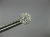 LARGE 1.0CT DIAMOND 14KT 2 TONE GOLD ROUND SOLITAIRE HALO CLUSTER STUD EARRINGS