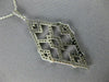 ESTATE LARGE .60CT DIAMOND 18KT WHITE GOLD 3D GEOMETRIC OPEN FILIGREE PENDANT