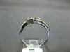 ESTATE .68CT DIAMOND 14KT WHITE GOLD 3D TWO STONE CRISS CROSS INFINITY LOVE RING