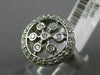 ESTATE LARGE .40CT DIAMOND 14KT WHITE GOLD 3D ETOILE PAVE CIRCLE SNOWFLAKE RING