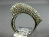 ESTATE WIDE .97CT ROUND DIAMOND 14KT WHITE GOLD MULTI ROW PAVE ANNIVERSARY RING