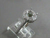 ESTATE 1.20CTW DIAMOND PAVE 14K W GOLD ENGAGEMENT RING SEMI MOUNT SETTING #20096