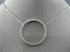 ESTATE LARGE .25CT DIAMOND 14KT WHITE GOLD CLASSIC CIRCLE OF LIFE LOVE NECKLACE