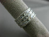 ESTATE WIDE 2.26CT DIAMOND 18KT WHITE GOLD 3D MULTI ROW WEDDING ANNIVERSARY RING