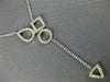ESTATE .37CT DIAMOND 18KT WHITE GOLD 3D MULTI SHAPE LARIAT FUN NECKLACE