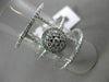 ESTATE LARGE .84CT DIAMOND 14K WHITE GOLD 3D STAR OF DAVID MULTI ROW FLOWER RING