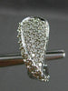 ESTATE .57CT ROUND DIAMOND 14KT WHITE GOLD 3D LOOP FLOATING CLIP ON EARRINGS