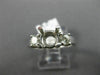 ESTATE .50CT DIAMOND 14KT WHITE GOLD 3 STONE SEMI MOUNT ENGAGEMENT RING #342