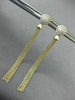 ESTATE LONG .26CT DIAMOND 14K YELLOW GOLD 3D CLUSTER CHANDELIER HANGING EARRINGS
