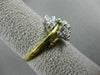 ESTATE LARGE .86CT DIAMOND 14KT WHITE & YELLOW GOLD CLUSTER COCKTAIL RING #19219