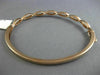 ESTATE WIDE 1.02CT DIAMOND 14KT ROSE GOLD INFINITY SEMI ETERNITY BANGLE BRACELET