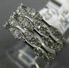 ESTATE LARGE 1.0CT DIAMOND 14KT WHITE GOLD 3D MULTI ROW WEDDING ANNIVERSARY RING