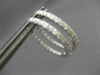 .50CT DIAMOND 14KT WHITE GOLD 3D CLASSIC 1.5mm INSIDE OUT LOVE HOOP EARRINGS