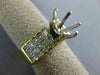 LARGE 1.80CT DIAMOND 18K 2 TONE GOLD PYRAMID SEMI MOUNT ENGAGEMENT RING #22413