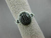 ESTATE WIDE 1.25CT WHITE & BLACK DIAMOND 14KT WHITE GOLD HALO INFINITY LOVE RING