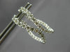 ESTATE 1.0CT DIAMOND 14K WHITE GOLD CLASSIC OVAL CURVED INSIDE OUT HOOP EARRINGS