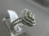 ESTATE WIDE .97CT DIAMOND 14KT WHITE GOLD FLOWER DOUBLE HALO OPEN FILIGREE RING