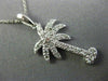 ESTATE .47CT DIAMOND 14KT WHITE GOLD 3D PAVE PALM TREE FLOATING PENDANT #26032
