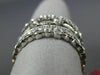 ESTATE WIDE 3.17CT DIAMOND 18K WHITE GOLD 3D MULTI SHAPE ETERNITY STACKABLE RING