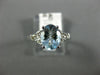ESTATE 1.42CT DIAMOND & AAA AQUAMARINE 14KT WHITE GOLD 3D OVAL ENGAGEMENT RING