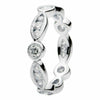 ESTATE .99CT ROUND & MARQUISE DIAMOND 18KT WHITE GOLD ETERNITY ANNIVERSARY RING
