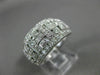 ESTATE WIDE .65CT DIAMOND 14KT WHITE GOLD MULTI CROSS WEDDING ANNIVERSARY RING