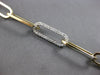 LARGE & LONG 1.1CT DIAMOND 14KT 2 TONE GOLD 3D CLASSIC OVAL LINK TENNIS BRACELET