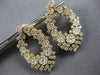 LARGE 3.55CT DIAMOND 14KT YELLOW GOLD 3D MULTI FLOWER FLEXIBLE HANGING EARRINGS