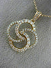 ESTATE LARGE .66CT DIAMOND 18KT ROSE GOLD 3D OPEN FLOWER CIRCLE OF LIFE PENDANT