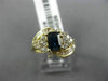 WIDE 1.67CT ROUND & BAGUETTE DIAMOND & SAPPHIRE 14KT YELLOW GOLD ENGAGEMENT RING