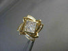 ESTATE LARGE 3.60CT DIAMOND 14KT YELLOW GOLD SQUARE FLOWER CLIP ON EARRINGS