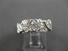 ANTIQUE OLD MINE DIAMOND PLATINUM FLORAL ETERNITY WEDDING ANNIVERSARY RING #3280