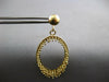 ESTATE 14KT YELLOW GOLD 3D OVAL CHANDELIER FUN HANGING EARRINGS