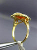 ESTATE 14KT YELLOW GOLD 3D OVAL HANDCRAFTED LADY CAMEO SWIRL ROPE DESIGN RING