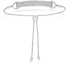 1.28CT DIAMOND 14KT WHITE GOLD 3 ROW PAVE RECTANGULAR ADJUSTABLE LOVE BRACELET