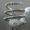 ESTATE LARGE .55CT ROUND DIAMOND 18KT WHITE GOLD FLEXIBLE HANDCRAFTED SNAKE RING