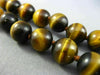 ESTATE LONG CLASSIC 3D 10mm TIGER EYE STRIDE BEADED FUN NECKLACE #25891