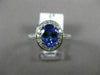 ESTATE 1.78CT DIAMOND & AAA TANZANITE 18KT WHITE GOLD OVAL HALO ENGAGEMENT RING